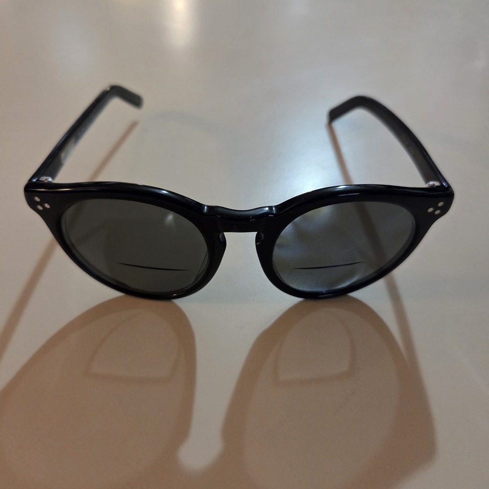 Vintage Style ERNEST HEMINGWAY 4725 Black 52/22 Sunglasses Round‎ 3 Dot Shield